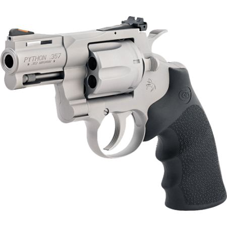 COLT PYTHON 357MAG 3" SS BEAD - BLASTED ADJ SIGHT HOGUE GRIPS