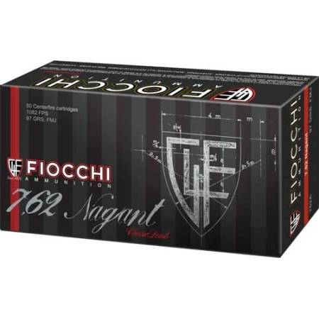 FIOCCHI 7.62 NAGANT 98GR FMJ - 50RD 20BX/CS