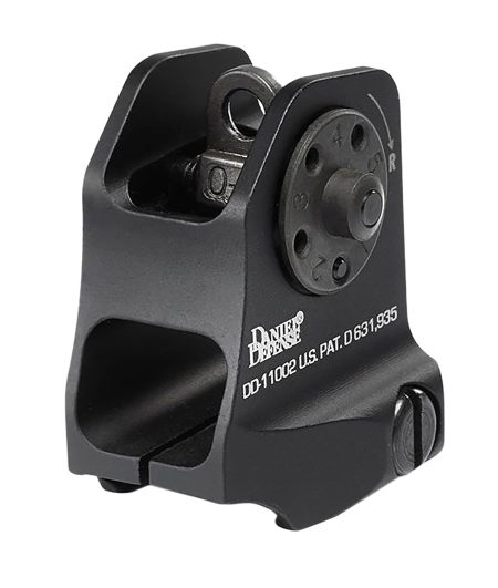 Daniel Defense 1906411002 A1.5 Fixed Rear Sight  Black Hardcoat Anodized Fixed Rear Sight