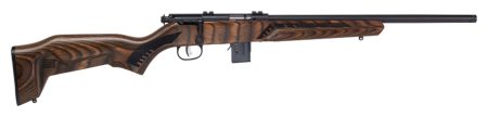 Savage Arms 96637 93R17 Minimalist Full Size 17 HMR 10+1 18" Matte Black Threaded Carbon Steel Sporter Barrel, Matte Black Carbon Steel Receiver, Boyd's Minimalist Natural Brown Laminate Stock, Right