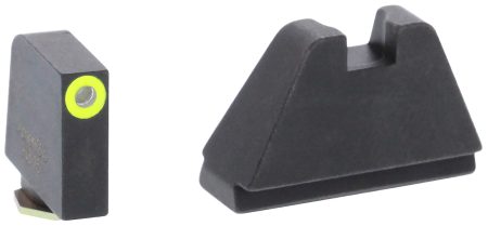 AmeriGlo GL682 Optic Compatible Sight Set for Glock 5XL Tall Green Tritium LumiGreen Outline Front Sight-Black Rear Sight