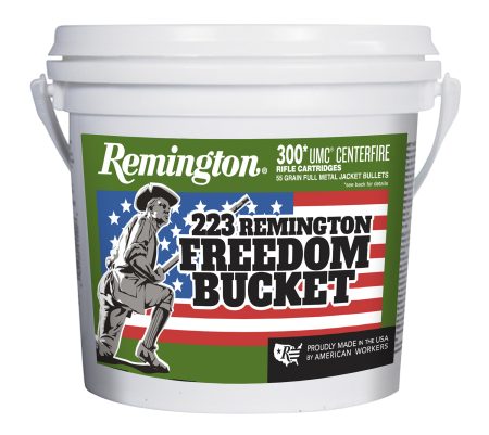 Remington Ammunition 23897 UMC Freedom Bucket 223Rem 55gr Full Metal Jacket 300 Per Box/4 Case