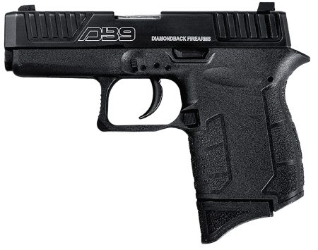 Diamondback DB0200P001 DB9 Gen4 Micro-Compact Frame 9mm Luger 6+1, 3.10" Stainless Steel Barrel, Black Serrated Stainless Steel Slide, Black Polymer Frame w/Beavertail & Grip