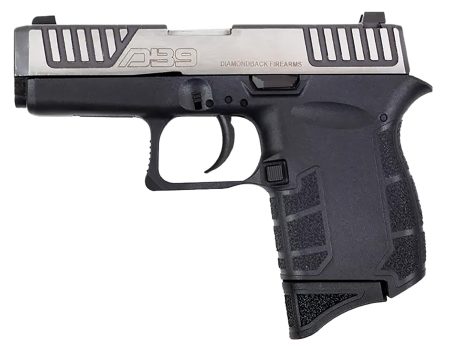 Diamondback DB0200P031 DB9 Gen4 Micro-Compact Frame 9mm Luger 6+1, 3.10" Stainless Steel Barrel & Serrated Slide, Black Polymer Frame & Grip