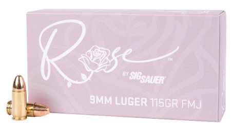 Sig Sauer E9MMB1ROSE50 Rose 9mm Luger 115gr Full Metal Jacket 50 Per Box/20 Case