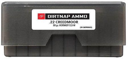 Fierce Firearms DNP22CM80GRELDM Dirtnap 22Creedmoor 80gr Extremely Low Drag-Match 20 Per Box/10 Case
