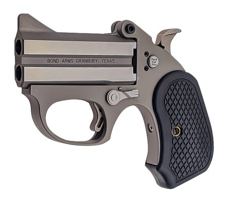 Bond Arms BAHB Honey B  22 Mag 2 3" Rough Matte Stainless Steel Barrel & Frame, Black Extended B6 Resin Grip