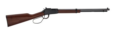 Henry H001TP22M Tracker Carbine 22 WMR 13+1 20" Blued Octagon Barrel, Black Aluminum Grooved Receiver, American Walnut Fixed w/Pistol Grip Stock