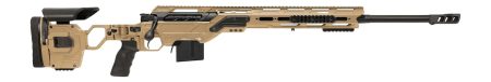 Cadex Inc CDXMCKRKN30824BR20I2F1 CDX-MC Kraken 308 Win 10+1 27" Black DLC Match Grade Threaded Barrel, Hybrid Tan Receiver w/Picatinny Rail, M-LOK Handguard, Hybrid Tan Adjustable Folding Buttstock, B