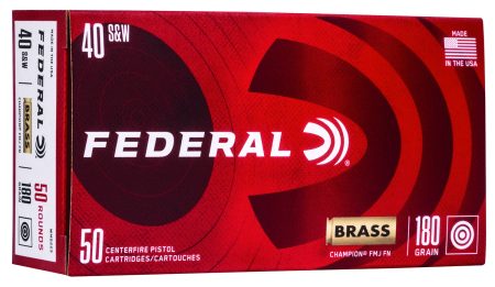 Federal WM5223 Champion Training 40S&W 180gr Full Metal Jacket 50 Per Box/20 Case