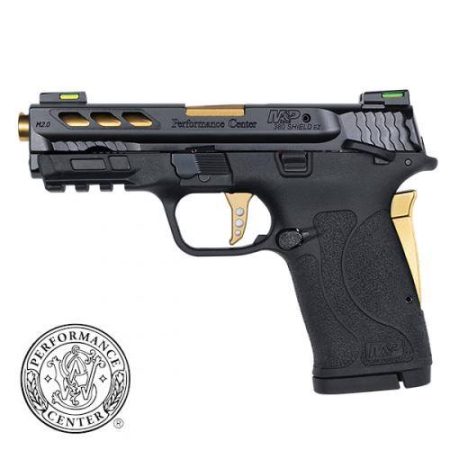 Smith & Wesson M&P Shield EZ M2.0 .380 ACP 3.8-inch gold ported barrel pistol in black
