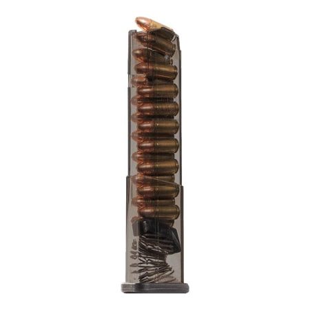 Elite Tactical Systems Carbon Smoke Handgun Magazine for Glock 43x/48 9mm Luger 19/rd