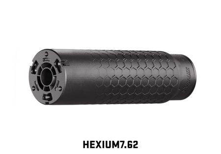 SIG SAUER HEXIUM762 7.62MM SUPPRESSOR BLACK, HUB TAPER DIRECT THREAD MOUNT 3D PRINT TITANIUM 5/8X24