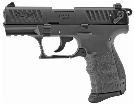 Walther P22 CA .22 LR pistol in tungsten gray polymer frame with bi-tone finish and 2 magazines