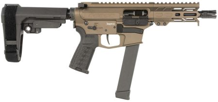 CMMG PISTOL, BANSHEE, FIXED EJECTOR, 9MM, 5", MIDNIGHT BRONZE W/ADJ RIP BRACE