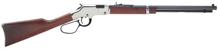 Henry Silver Boy lever-action .22 S/L/LR rifle 20-inch octagon blued barrel walnut stock large loop
