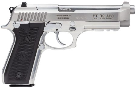 TAURUS PT92 5-inch stainless 9mm Luger pistol with two 17-round magazines
