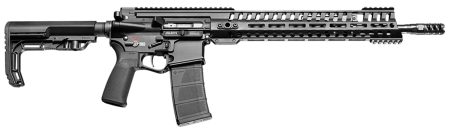 Patriot Ordnance Factory 01148 P415 *CA Compliant 5.56x45mm NATO 10+1 16.50" Chrome Moly Barrel Black Hard Coat Anodized Receiver, 6 Position MFT Black Stock & Black Polymer Grip Ambidextrous