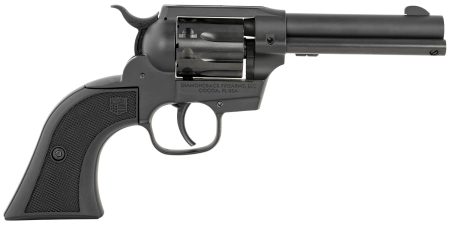 Diamondback DB051CA001 Sidekick 22 LR 9 Shot, 4.50" Black Cerakote Steel Barrel, Black Cerakote Zinc Alloy Frame, Black Cerakote Cylinder, Black Checkered Nylon Grip, Hammer Safety, Exposed Hammer