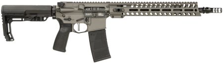 Patriot Ordnance Factory 02046 Minuteman 5.56x45mm 30+1 13.75" Black Steel Threaded Barrel, Tungsten Cerakote Receiver, 13" Renegade Rail Handguard