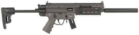 ATI GERGGSG1610S GSG-16 22LR 10+1 16.25" Black Non-Threaded Barrel, Smoke Gray Picatinny Rail Polymer Receiver, M-LOK Handguards, Collapsible w/Storage Compartment Black Synthetic Stock, Smoke Gray P