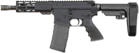 Rock River Arms BLK2132 LAR-15M  300 AAC Blackout 30+1 8" Black M-LOK Handguard, Black Aluminum Picatinny Rail Receiver, Black Polymer SB Tactical SBA3 Arm Brace, Black Hogue Rubber Grip