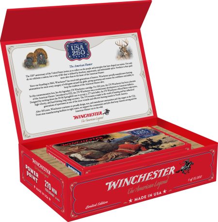 Winchester Ammo X270250 USA 250th Commemorative Box Series 270Win 150gr Power Point 20 Per Box/6 Case