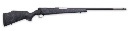 Weatherby MAM01N340WR8B Mark V Accumark 340 WBY Mag 3+1 26" Spun Stainless w/Graphite Black Cerakote Fluted Threaded Barrel, Graphite Black Cerakote Steel Drilled & Tapped Receiver, Matte Black w/Spid