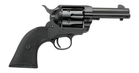 Pietta PFI38ALLOYAS312CB 38 Super 6 Shot 3.50" Matte Black Steel Frame & Barrel, Black Checkered Grip