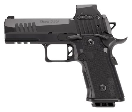 Sig Sauer 211CA9GT4RXSL P211 GT4 w/Optic Carry 9mm Luger 21+1 4.20" Black Barrel, Black Nitron Stainless Steel Serrated w/Optic Slide & Stainless Steel Frame w/Beavertail & Picatinny Rail, G10 Grip Pa