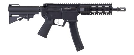 Dpms Panther Arms DP51655221916 Kitty Kat S9 9mm Luger 33+1 8" Black Nitride Heavy Threaded Barrel, Black Hardcoat Anodize Aluminum Receiver w/Picatinny Rail, DPMS Quad Rail Handguard, Black Polymer S