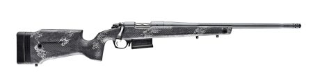 Bergara Rifles B14S7515 B-14 Crest 25 Creedmoor 5+1 20" Sniper Gray Cerakote Fluted Threaded Barrel & Steel Drilled & Tapped Receiver, Fixed Carbon Fiber w/Black & Gray Sponge Accents Stock, Right Han