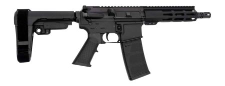 Andro Corp Industries 5568CB ACI-15 CQB 5.56 NATO 30+1 8" Black Nitride Threaded Barrel, Black Anodized Aluminum Receiver w/Picatinny Rail, M-LOK Handguard, Black Polymer SBA3 Pistol Brace, Black A2 G