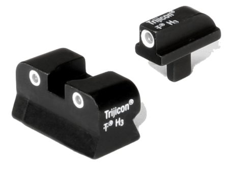 Trijicon 600145 Bright & Tough Night Sights Green/Tritium White Outline Front Sight-Green/Tritium White Outline Rear Sight Colt 1911 0.055 Tang