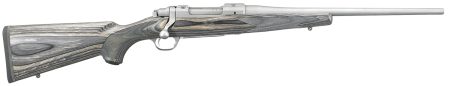 Ruger 17110 Hawkeye Compact 308 Win 4+1 16.50" Matte Stainless Steel Barrel, Integral Scope Mounts Stainless Steel Receiver, Black Fixed Laminate Stock