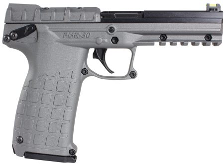 Kel-Tec PMR30TACGY PMR30  22 WMR 30+1 4.30" Fluted Steel Barrel, Black/Gray Serrated Slide, Gray Polymer Frame w/Picatinny Accessory Rail, Gray Textured Polymer Grip