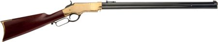Cimarron Henry Civilian .44-40 lever-action rifle, brass frame, blued finish, walnut stock, 24.25" barrel