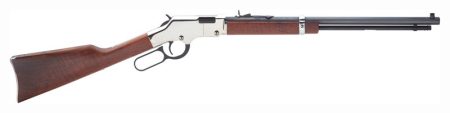 Henry Golden Boy Silver lever-action rifle with 20 inch octagon blued barrel and American walnut stock