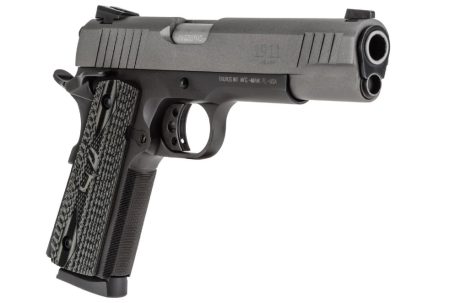 Taurus 1911 .45 ACP 5-inch tungsten gray Cerakote slide black frame VZ grips