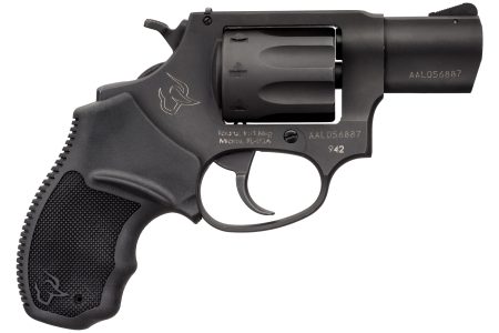 Taurus 942 .22 LR 2-inch 8-round matte black revolver side view