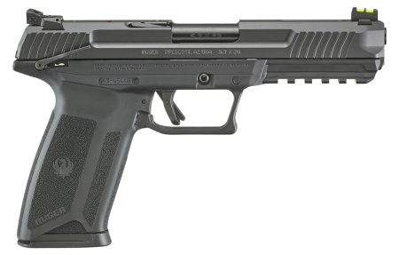 Ruger 16401 Ruger-5.7 5.7x28mm 4.94" Barrel 20+1, Black Polymer Frame With Picatinny Acc. Rail, Drilled & Tapped Lightening Cut Steel Slide, Ambidextrous Safety, Optics Ready