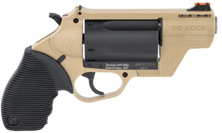 TAURUS Judge Public Defender revolver .45 Colt/.410 2.50 in FDE polymer frame matte black cylinder