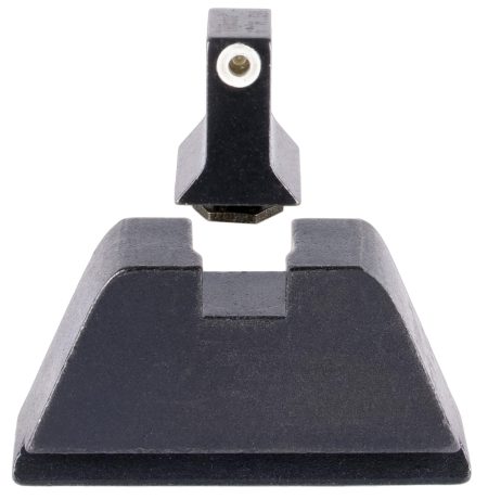 Trijicon GL201C601136 Suppressor/Optic Height Sights Green/Tritium White Outline Front Sight-Black/Blank Rear Sight Glock 17/17L/19/22 Standard Frame