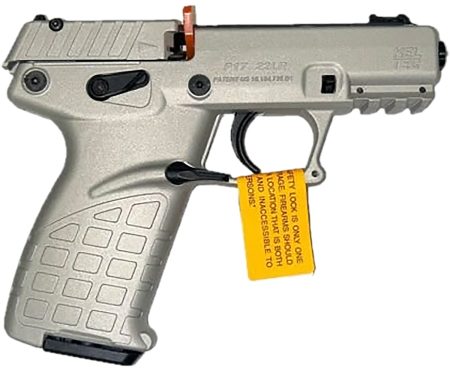 Kel-Tec P17SA P17  Sports South Exclusive Color, Compact Frame 22 LR 16+1 3.80" Black Steel Threaded Barrel, Shimmer Serrated Steel Slide, Shimmer Polymer Frame w/Picatinny Rail, Textured Grip