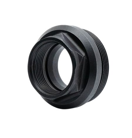 Armaspec ARM891-BLK HUB Thread Adapter Fits 1 3/8"x24 External 0.9x24 Internal Stainless Steel Black