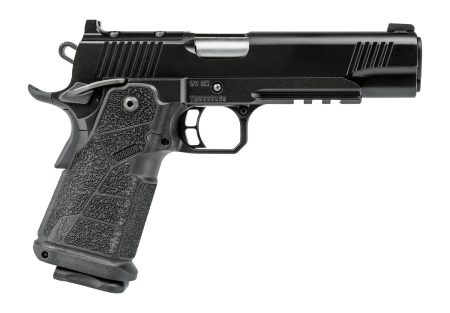 Kimber Mfg, Inc 3600303 DS Warrior 10mm Auto 18+1 5" Matte Stainless Barrel, KimPro Black Optic Cut/Serrated Slide, Black Stainless Steel Frame w/Beavertail & Picatinny Rail, Black Carbon Fiber Grip,