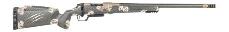 Fierce Firearms  CT Rival XP 2.0 25 Creedmoor 20" Carbon Fiber Threaded Barrel, Smoked Bronze Cerakote Titanium Drilled & Tapped Receiver, Integral Rail Forend, Desert Shadow Camo Adj Comb Carbon Fibe