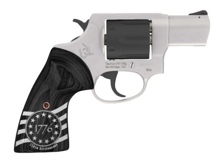 Taurus 2-85635-US3 856 1776 Small 38 Special +P 6 Shot 3" Stainless Steel Barrel, Black Stainless Steel Cylinder, Stainless Steel Frame, Custom Altamont Grip, Transfer Bar Safety