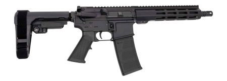 Andro Corp Industries 30010HB ACI-15 Halo 300 Blackout 30+1 10" Black Nitride Threaded Barrel, Black Anodized Aluminum Receiver w/Picatinny Rail, M-LOK Handguard, Black Polymer SBA3 Pistol Brace, A2 G