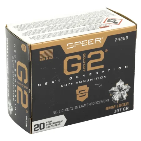 SPEER 9MM LUGER 147GR GOLD DOT G2 20 RD/BX 10 BX/CS